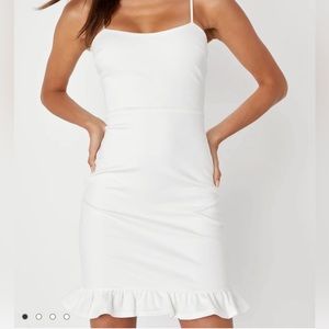 Lulus White Ruffled Bodycon Dress
